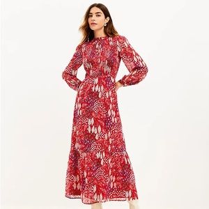 Loft smocked floral dress